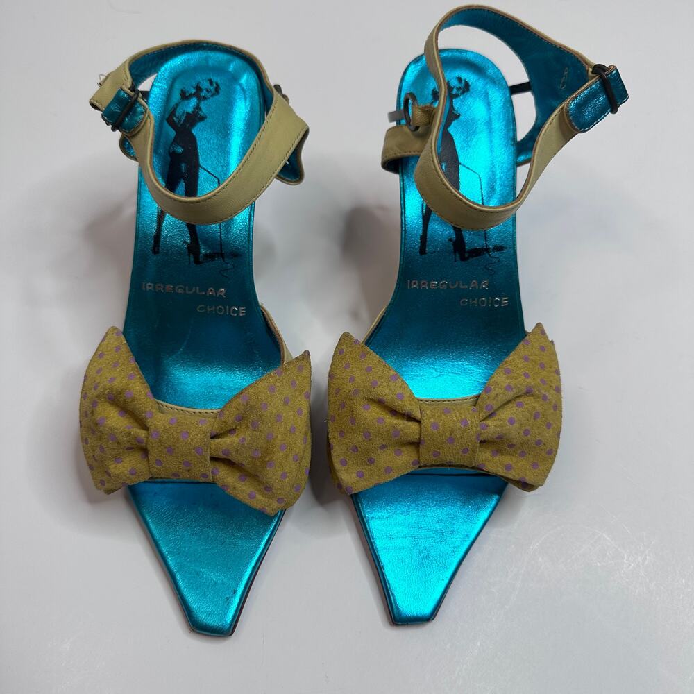Irregular Choice Yellow Turquoise Spur Heels
